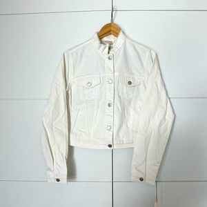 A NEW DAY - size small white denim jacket- NWT